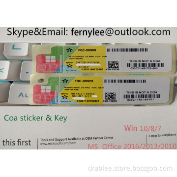 Original windows7/10 key  coa sticker Label